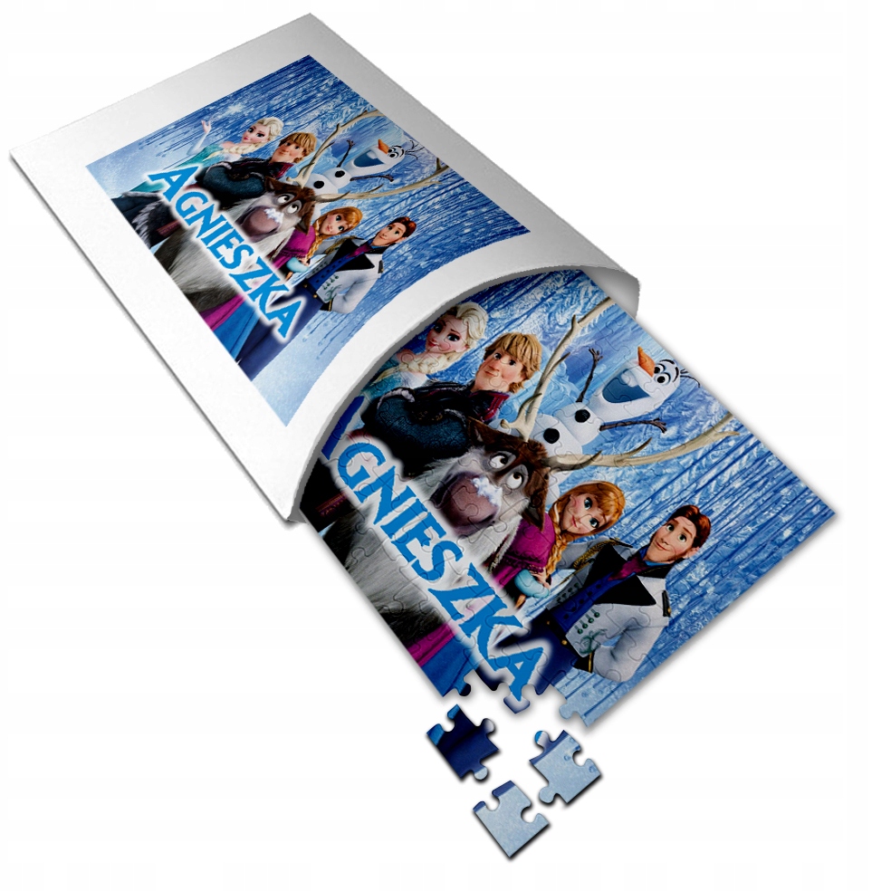 PUZZLE prezent TWOJE IMIĘ - KRAINA LODU FROZEN