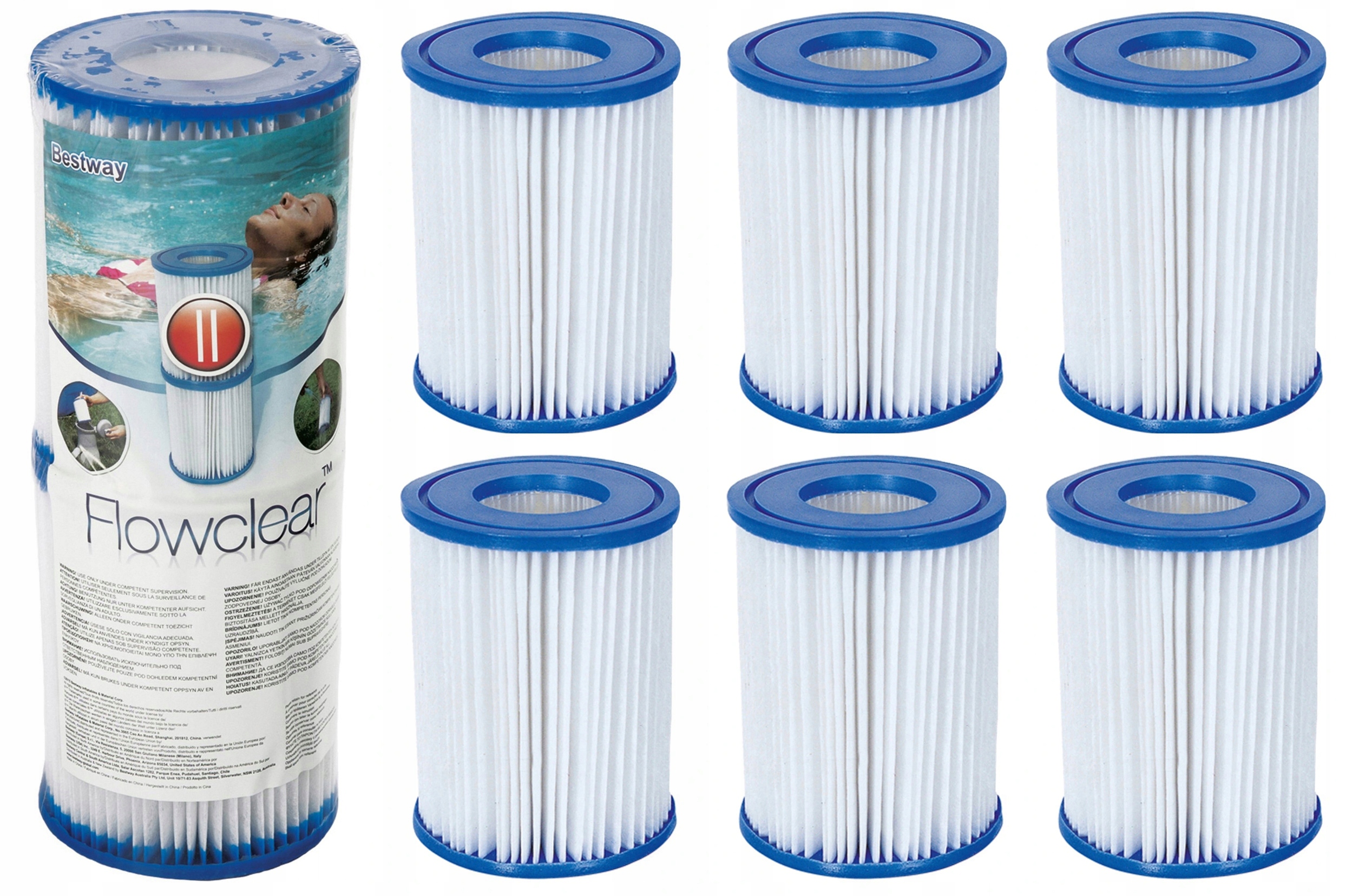 8 X Filtry Filtr Pompy Wkład Filtracyjny Filtrujący Basen 58094 BESTWAY II Kod producenta 5809456333