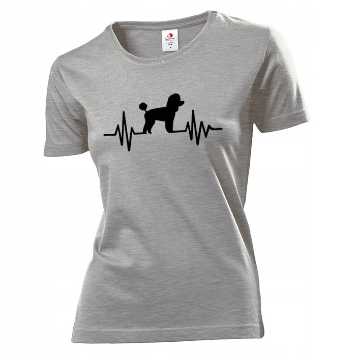 

Koszulka damska Linia życia Ekg pies pudel XL