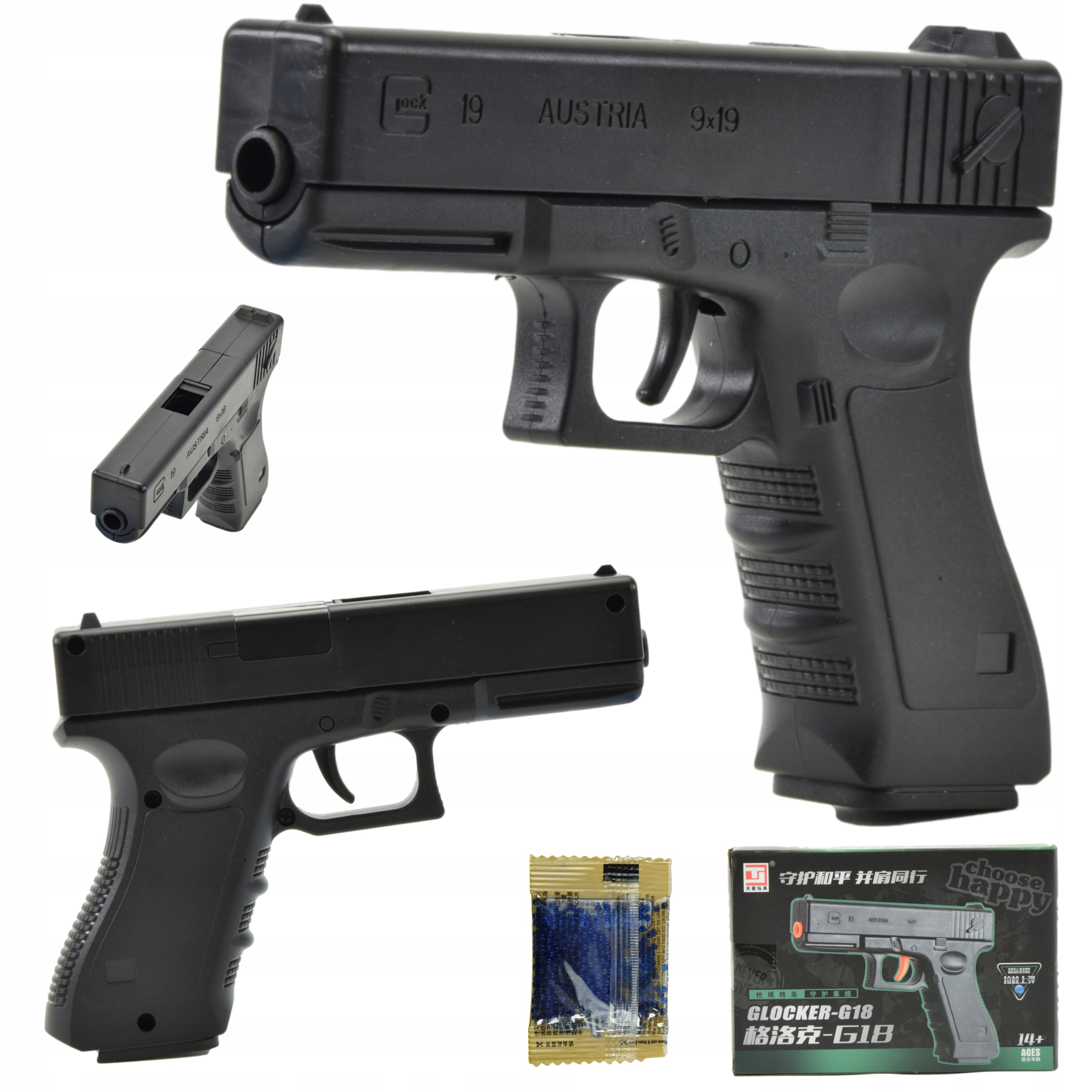 

Mini Pistolet Karabin Na Kulki Żelowe GLOCKER-G18