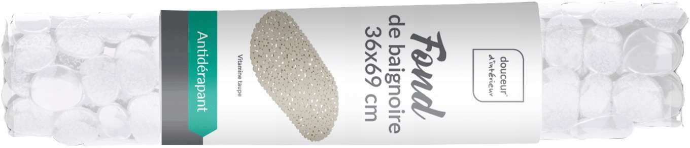 MATA ANTYPOŚLIZGOWA DO WANNY ŁAZIENKOWA MOCNA 168 PRZYSSAWEK 36x69 BIAŁA Marka Douceur d'intérieur