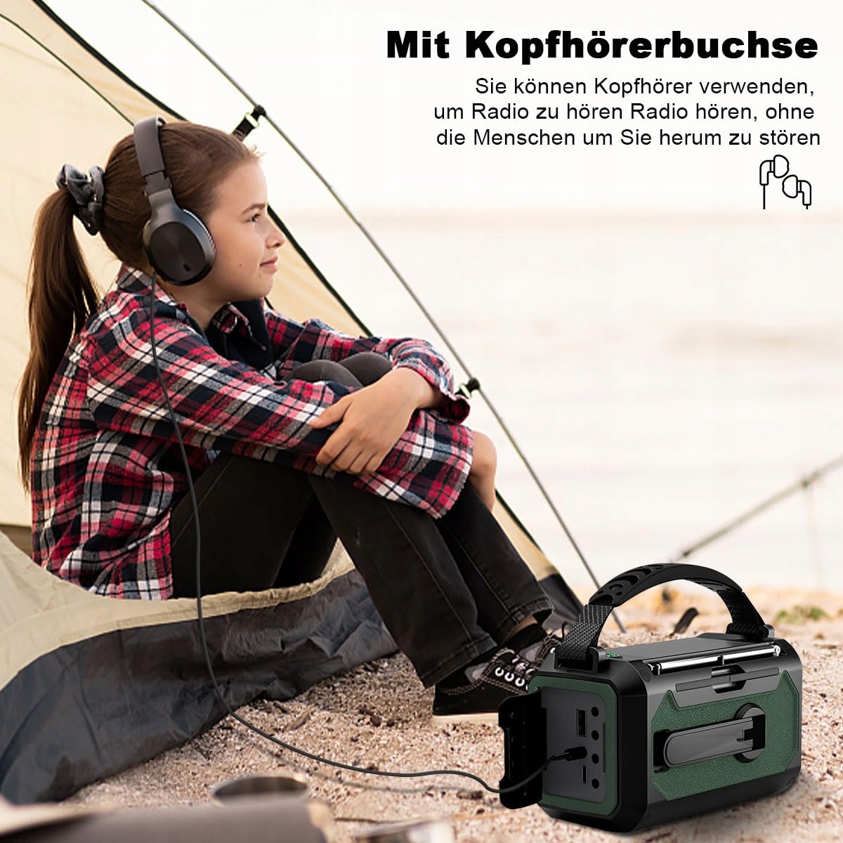 SOLARIS Radio Awaryjne 12000mAh Z Ładowarką Słoneczną AM/FM SOS — miniatura 7
