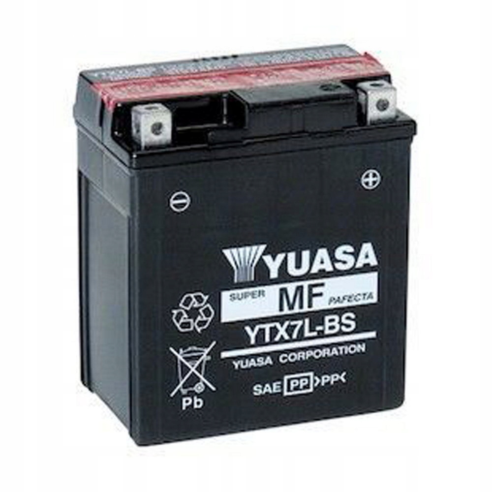 Akumulator motocyklowy Yuasa YTX7L-BS 6Ah, 12V