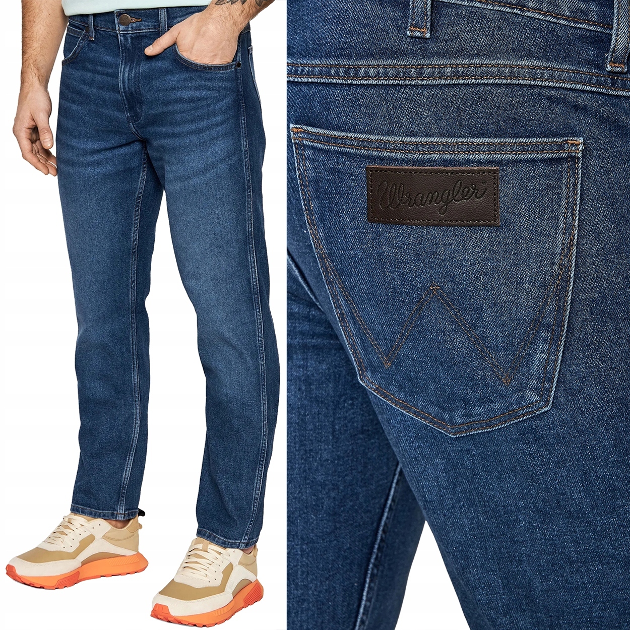Wrangler Greensboro Blue Arcade Džíny jednoduché džínové kalhoty W44 L32