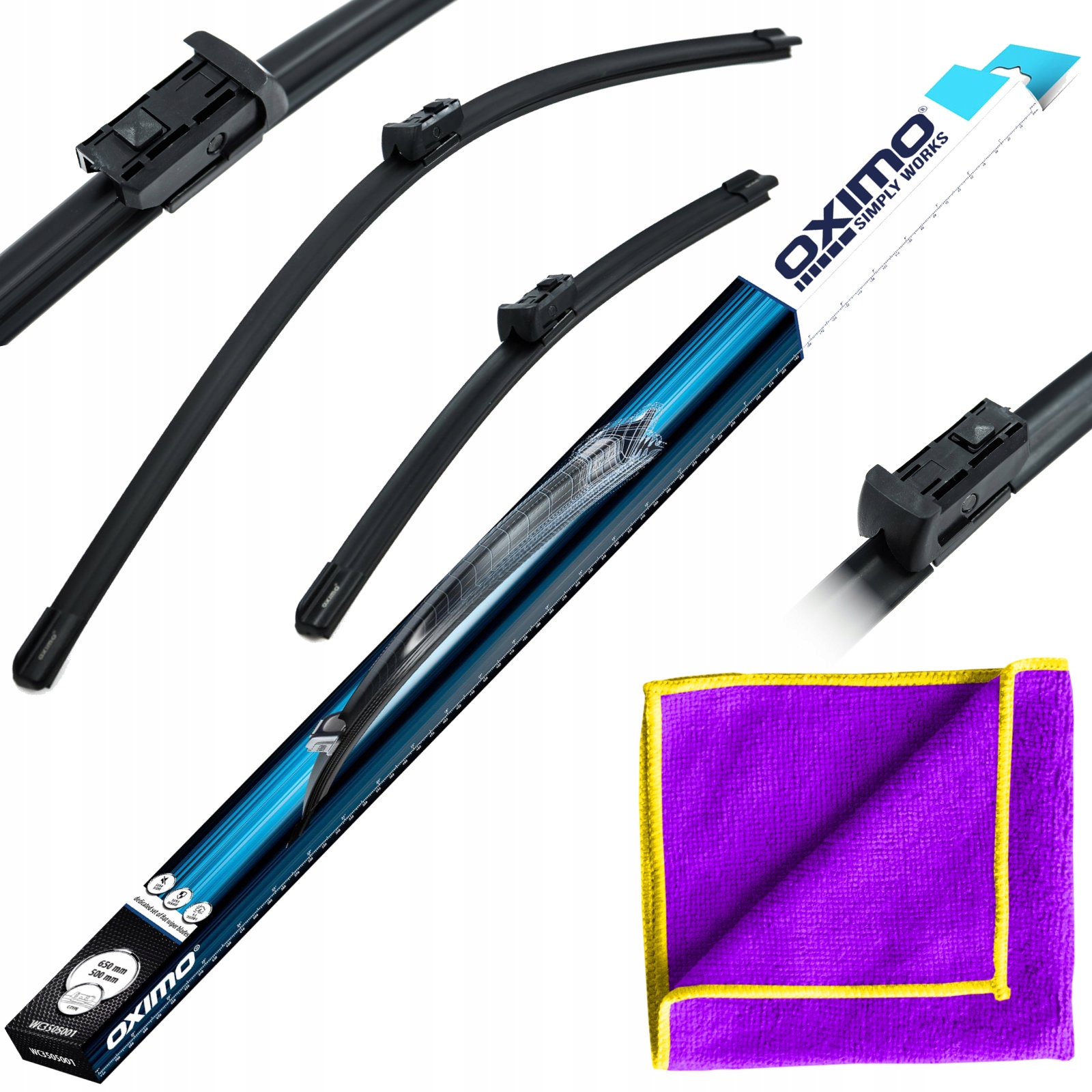 Wycieraczki Płaskie Przód Zestaw Toyota Avensis 3 III T27 od 11.2008 Kombi