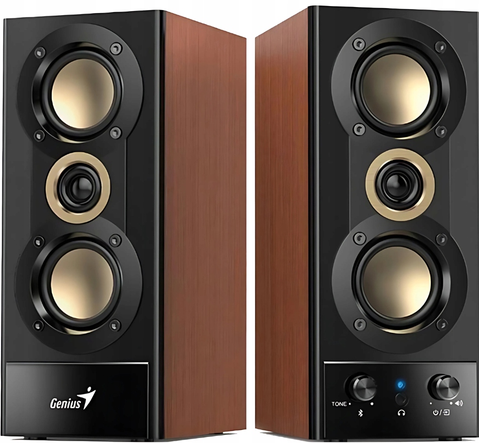 Głośniki 2.0 20W Bluetooth 3,5 mm jack drewniane Genius SP-HF800BT