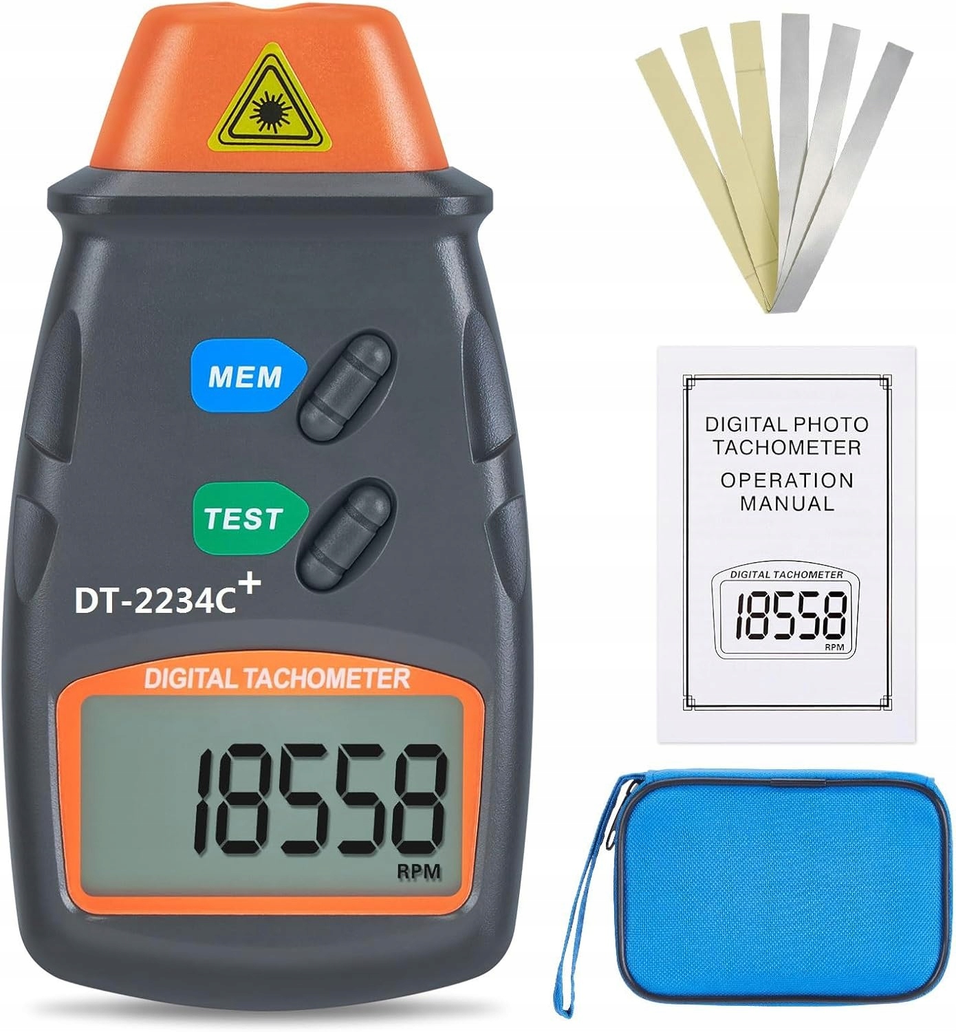 ЖК-ТАХОМЕТР ИЗМЕРИТЕЛЬ ОБОРОТОВ В МИНУТУ ОПТИЧЕСКОЕ ИЗМЕРЕНИЕ