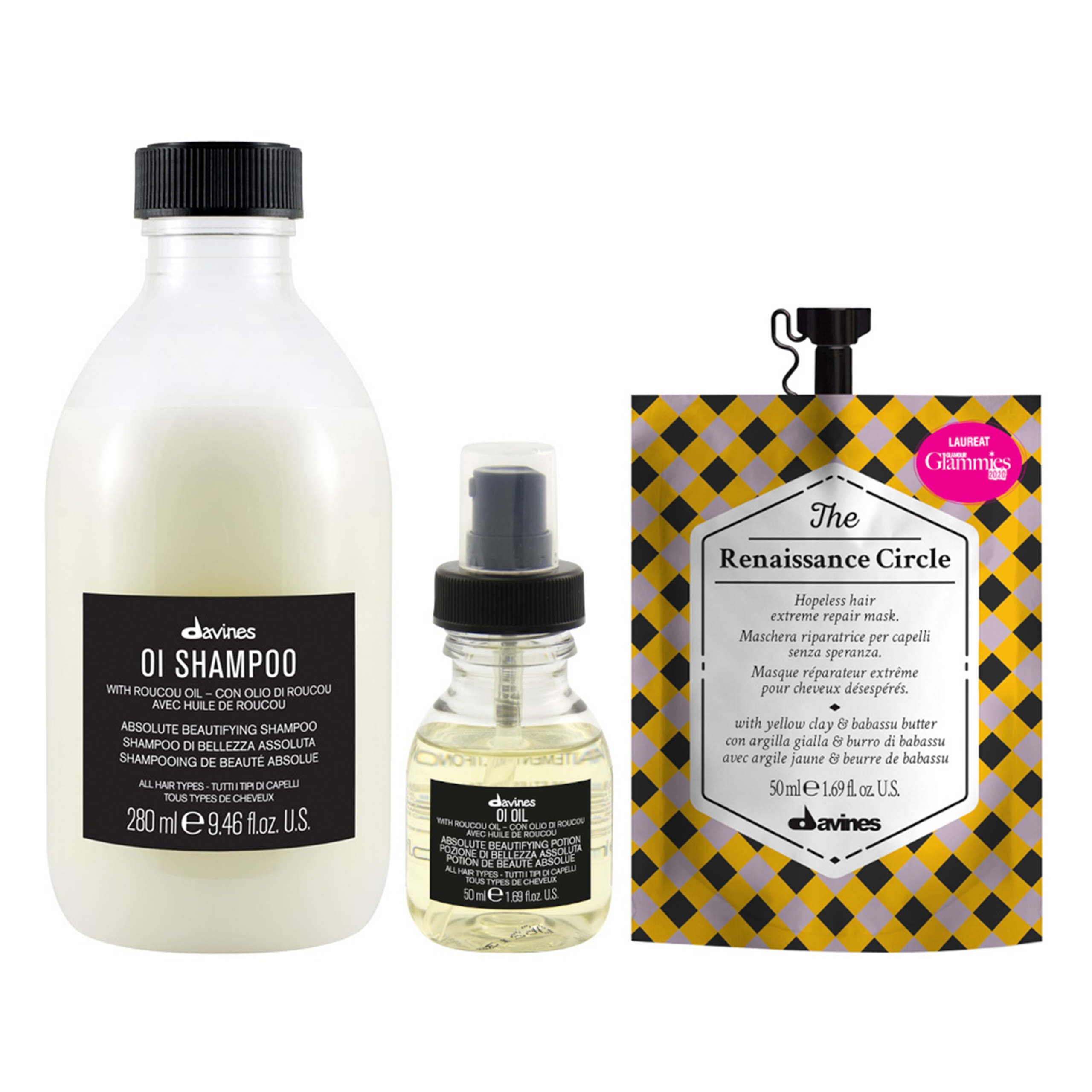 Davines Oi Oil Šampon Olejová Maska Sada