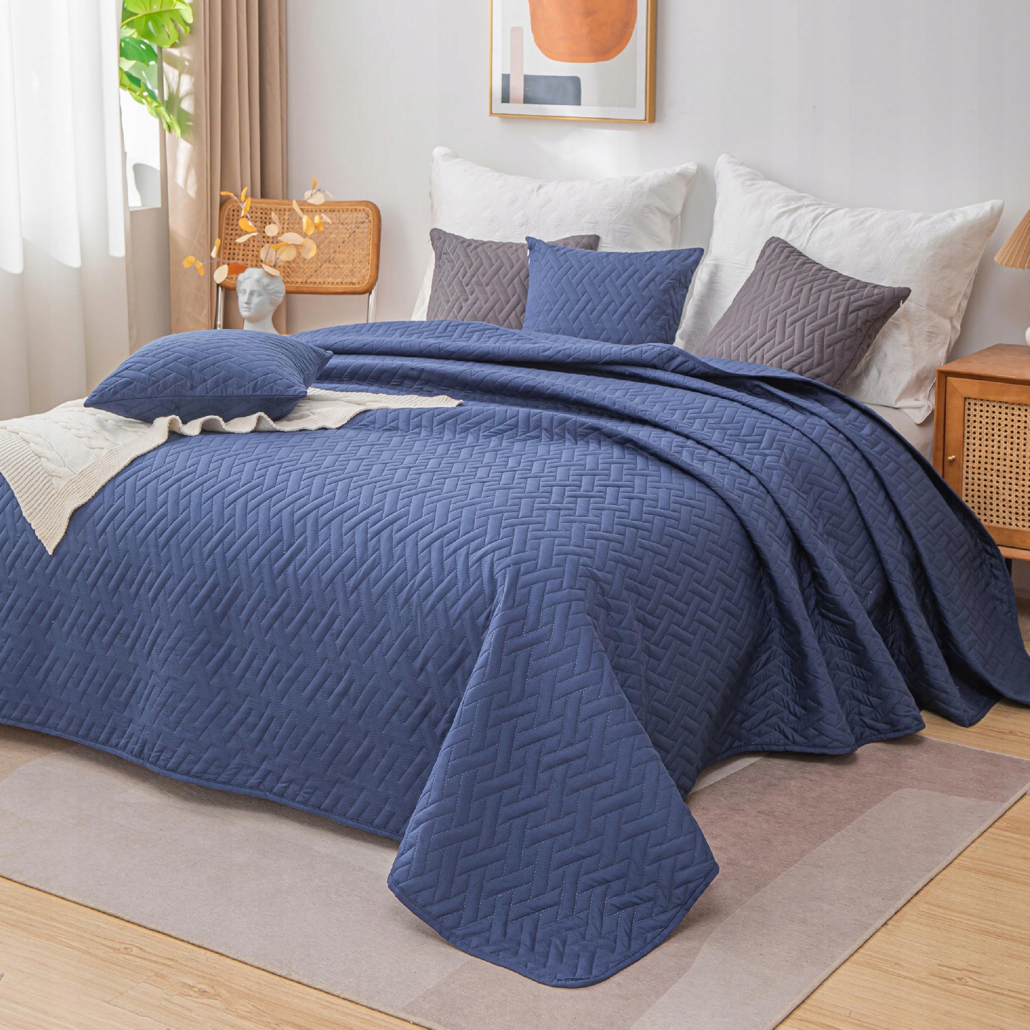 NARZUTA NA ŁÓŻKO PIKOWANA DWUSTRONNA KAPA KOC PLED DASH 240x220CM Waga produktu z opakowaniem jednostkowym 1 kg