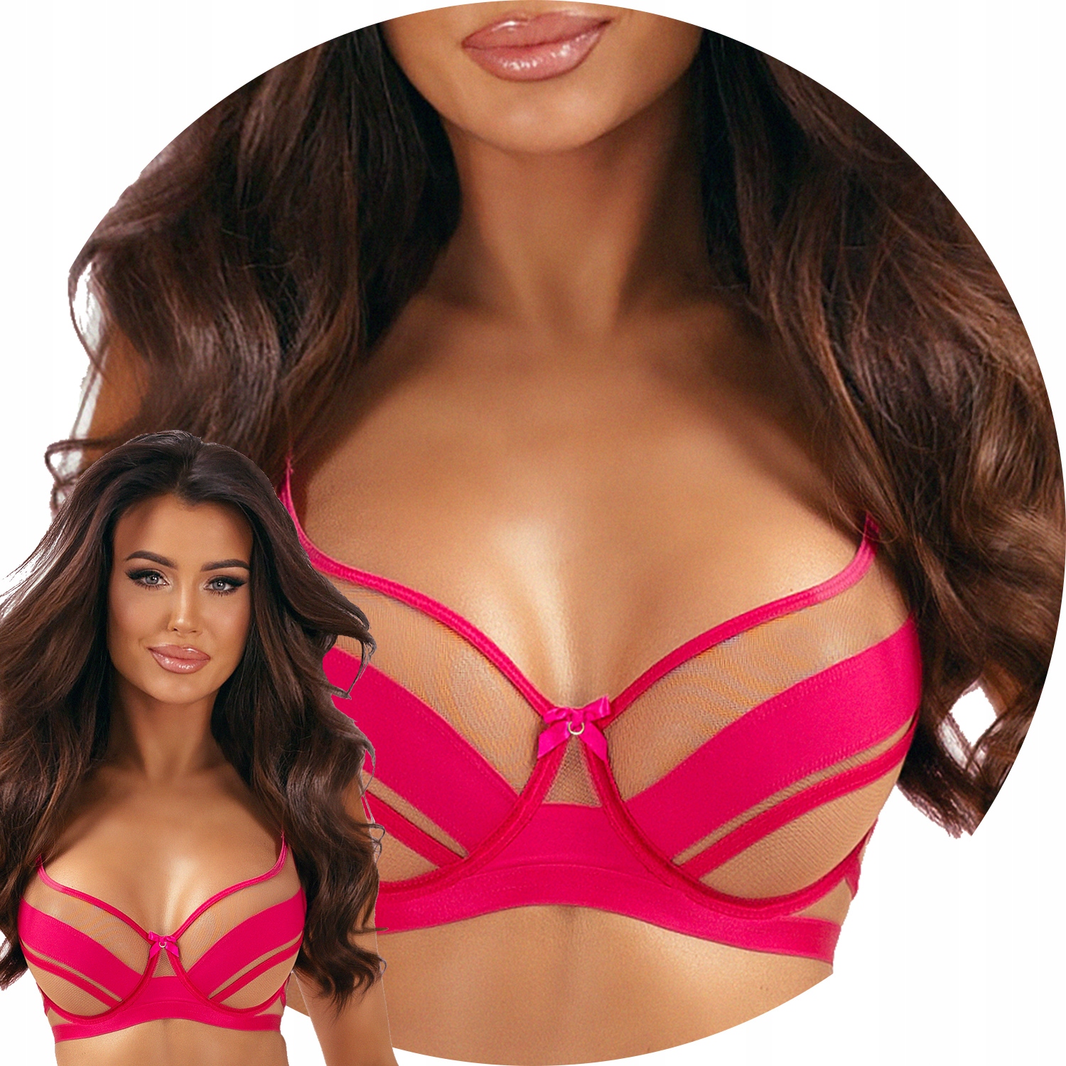 Axami V-11051 Měkká fuchsiová podprsenka 75G