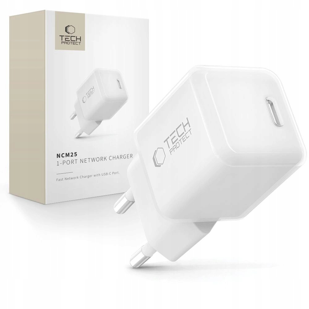 Ładowarka sieciowa Tech-Protect NCM25 Usb-c Pd 25W biała