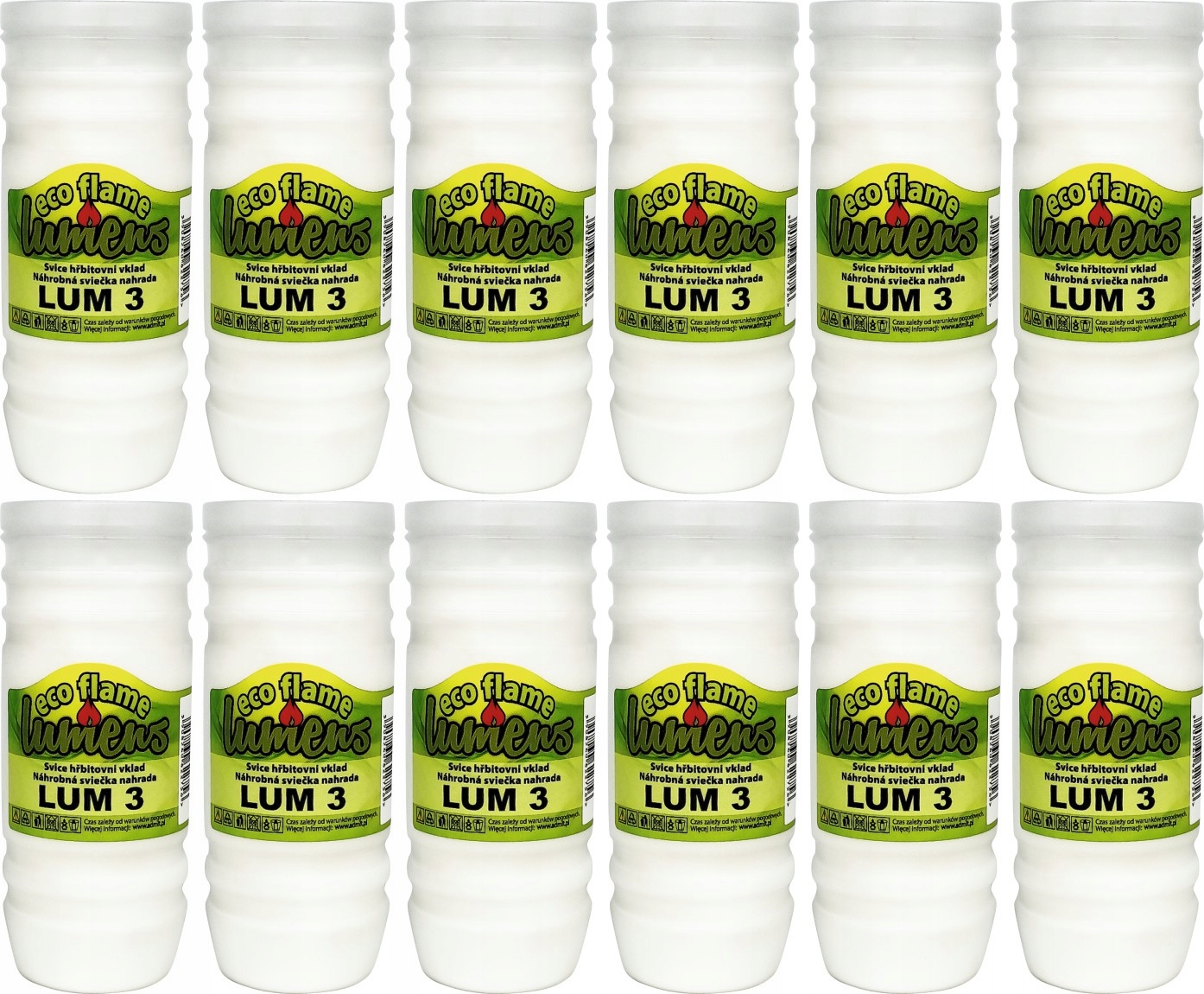 Wkład parafinowy Lumens - do 3 dni palenia - 12 sztuk