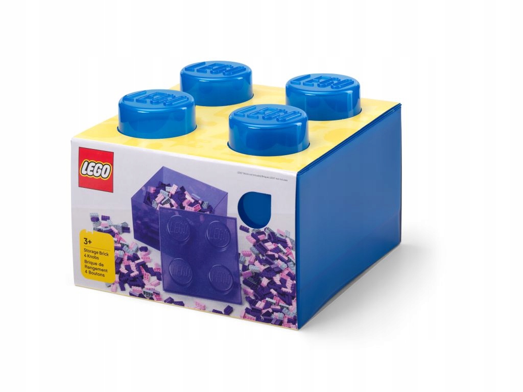 Lego Classic 40090805 Pojemnik klocek Lego Brick 4 z pokrywką Przezroczy