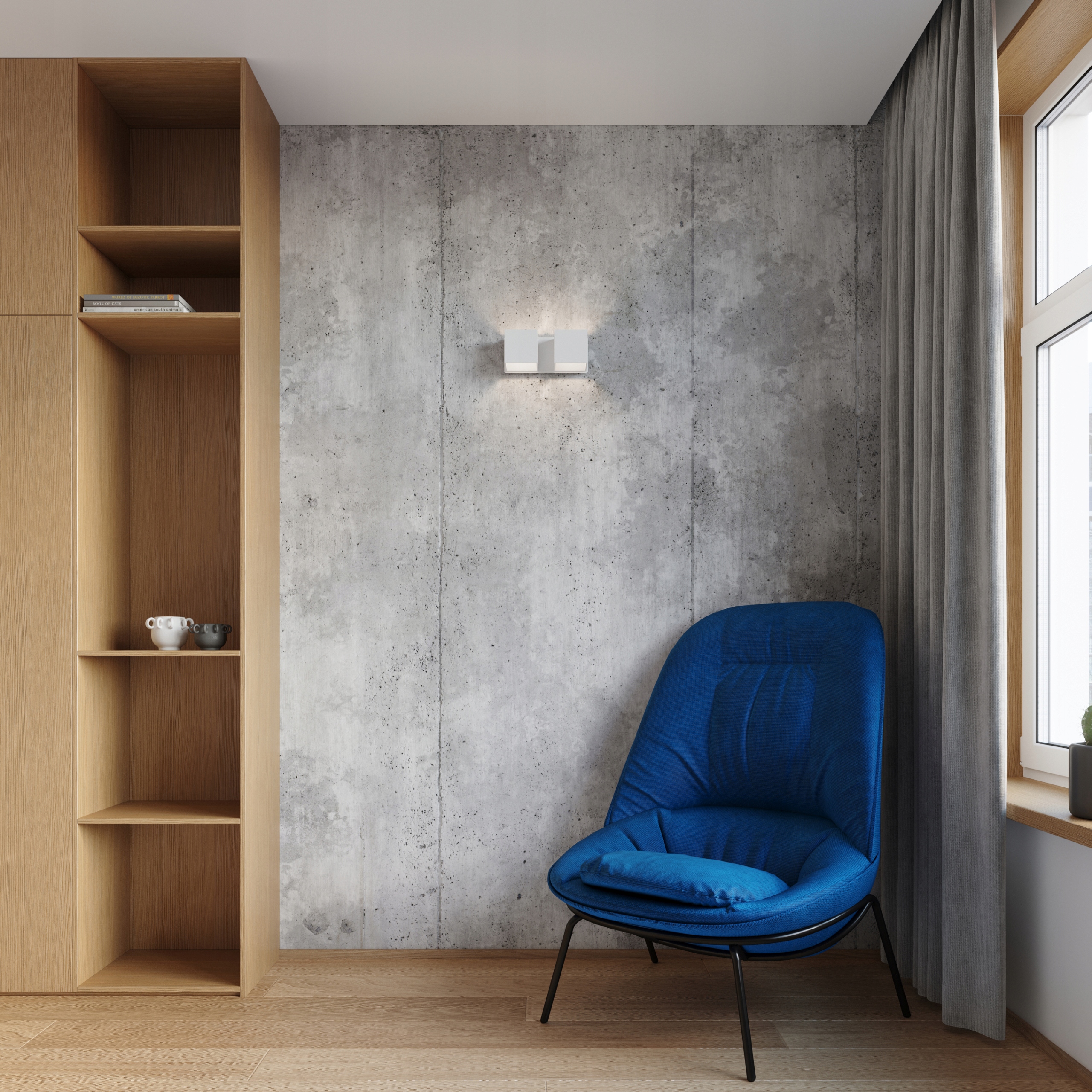 Oprawa na Ścianę Kinkiet QUAD 2 Szary LED SOLLUX Rodzaj gwintu G9