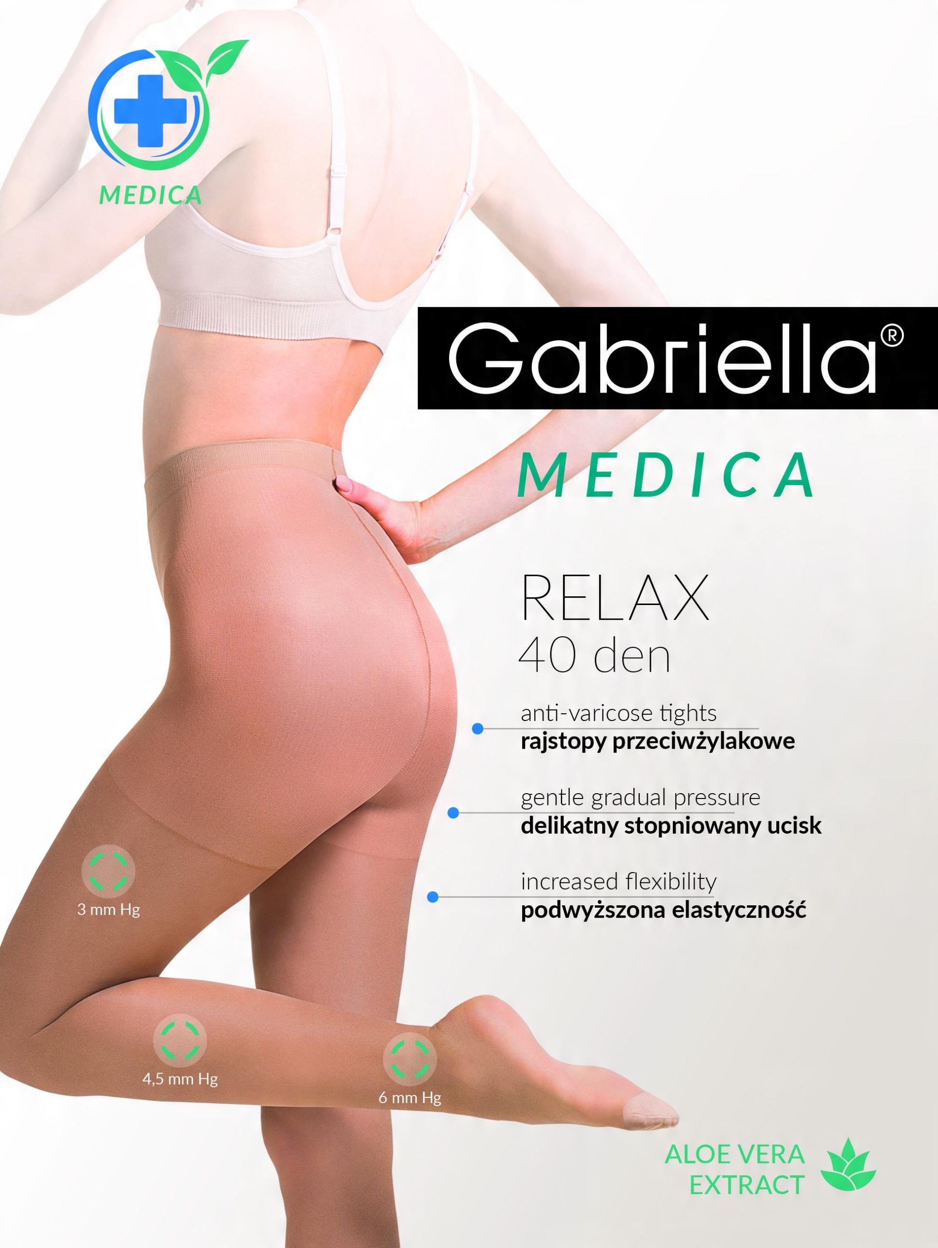 

Gabriella Medica 40 Rajstopy relax 5-XL / Grafit