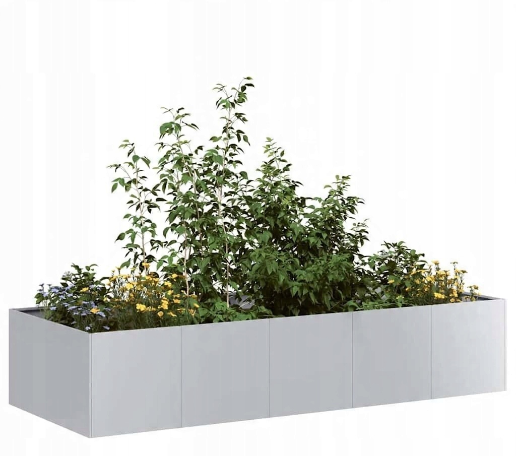 Donica Ogrodowa 200×80×40 cm Ocynkowana Stal Nowoczesny Design