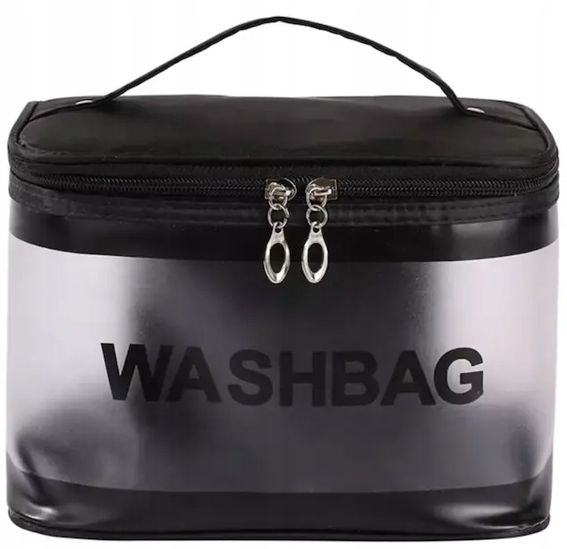 KOSMETYCZKA TORBA POJEMNIK NA KOSMETYKI WODOODPORNA PRZEZROCZYSTA