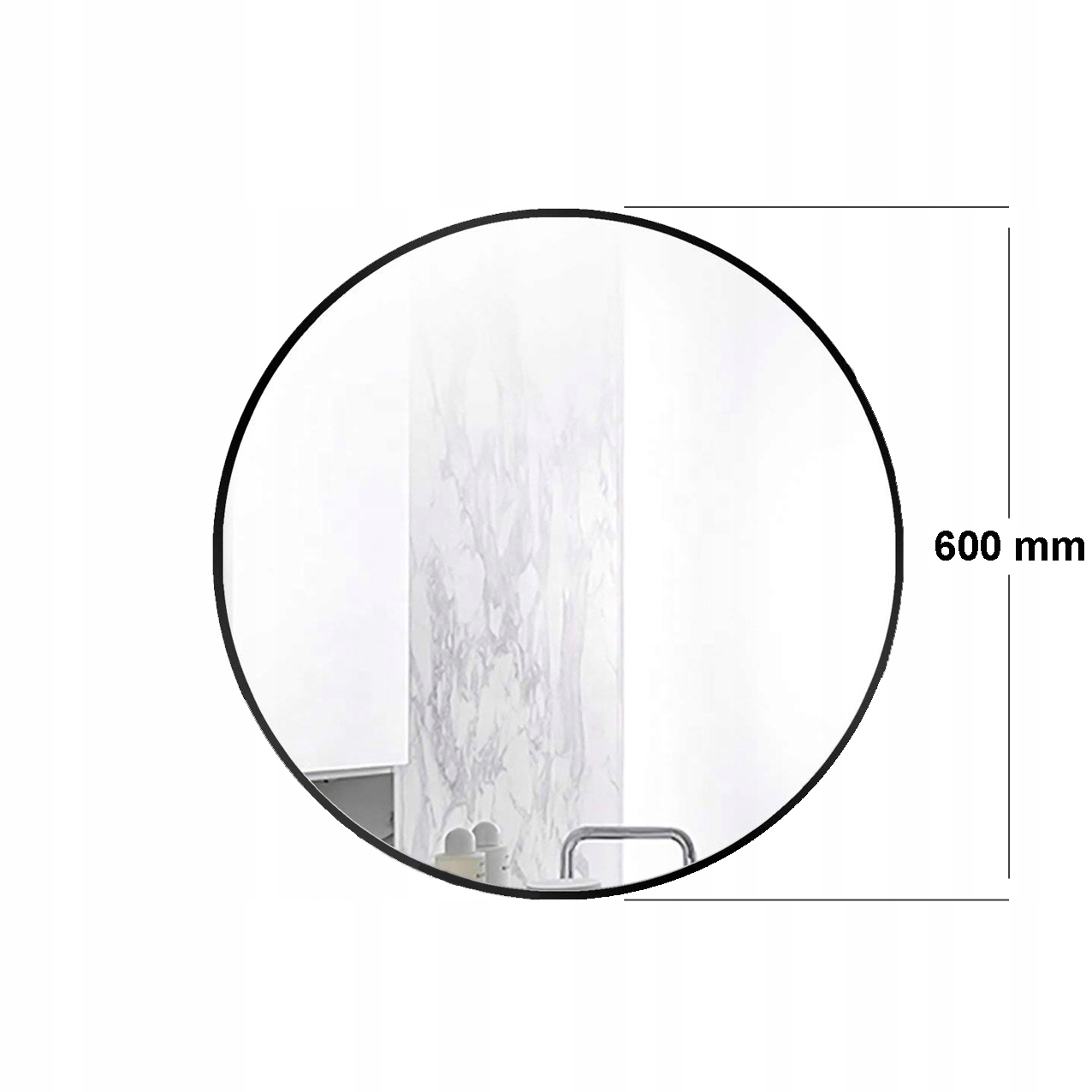 Kúpeľňa Round Loft Frame 60 Wall Mirror Black značky Galakor