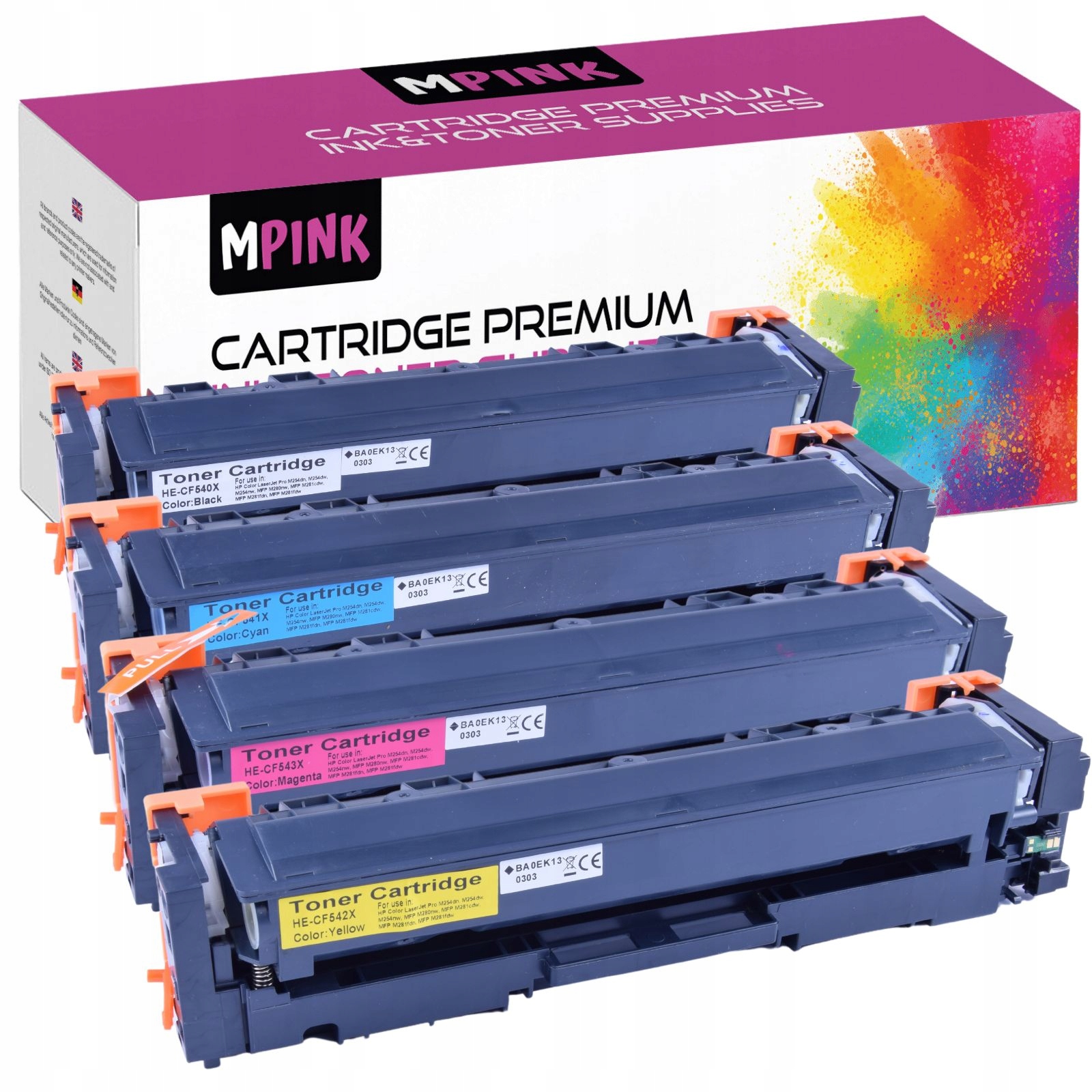 4x Toner pro Hp Color LaserJet Pro M252dw M252n Mfp M274n M277dw M277n