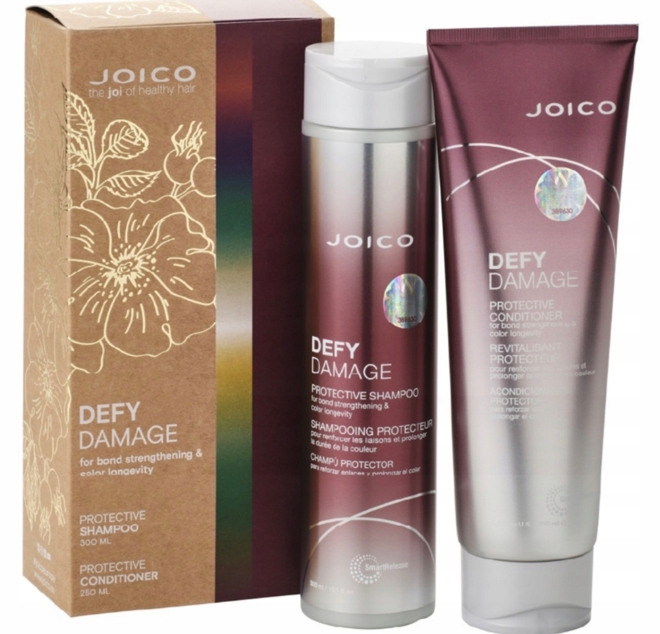 Joico Defy Damage Zestaw do Włosów Zniszczonych Szampon 300ml Odżywka 250
