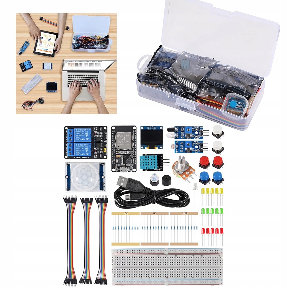 Startovací sada pro vývojovou desku WiFi IoT ESP32 s tutoriálem