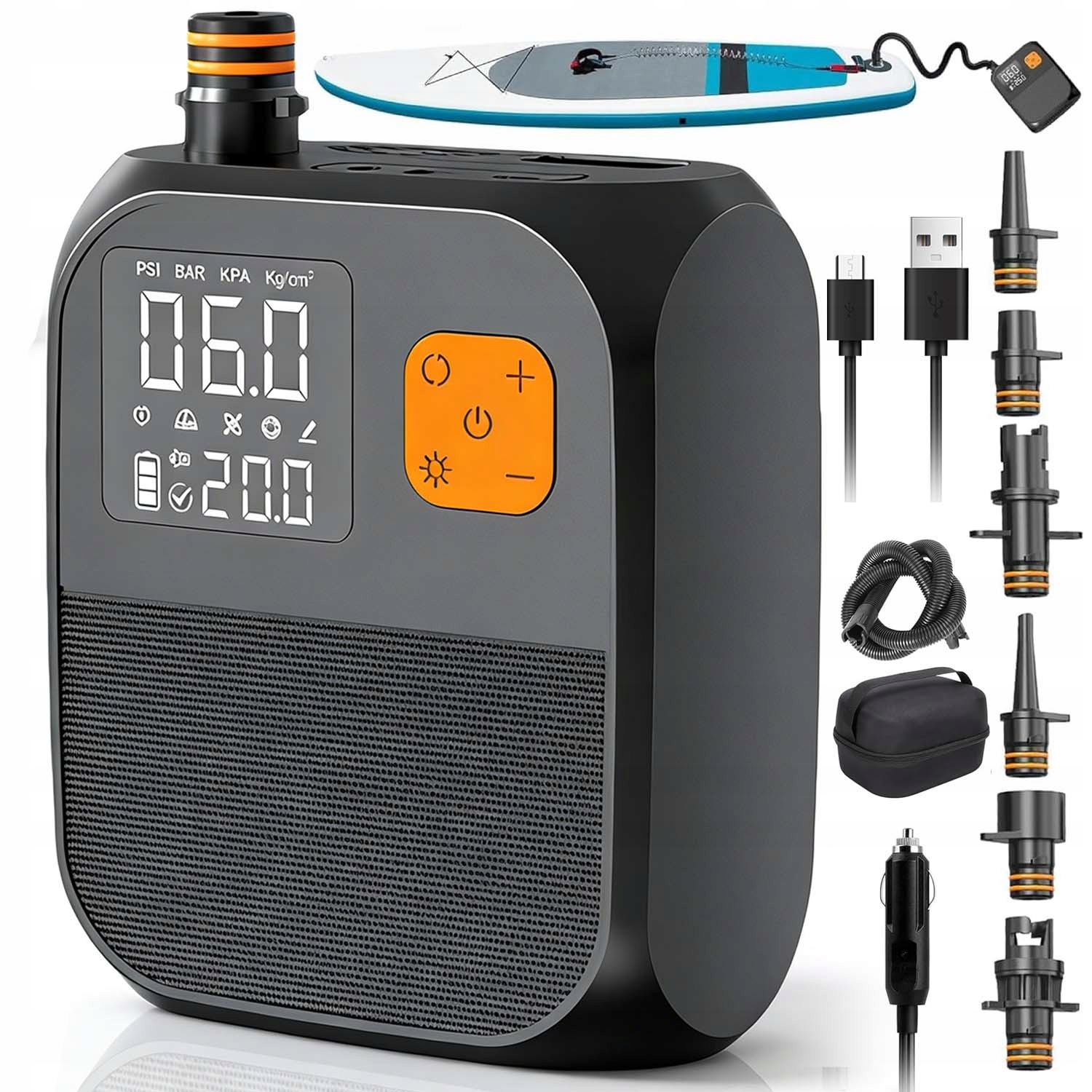 Pompka Elektryczna Do Deski Sup Szybka Do Sup-a Materacy Kajaków Kół 25PSI