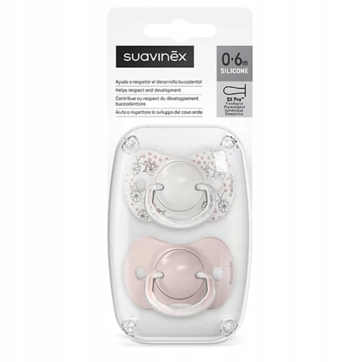 SUAVINEX SMOCZEK FIZJOLOGICZNY SX PRO PŁASKI SILIKONOWY SYMETRYCZNY 0-6M Rodzaj symetryczny