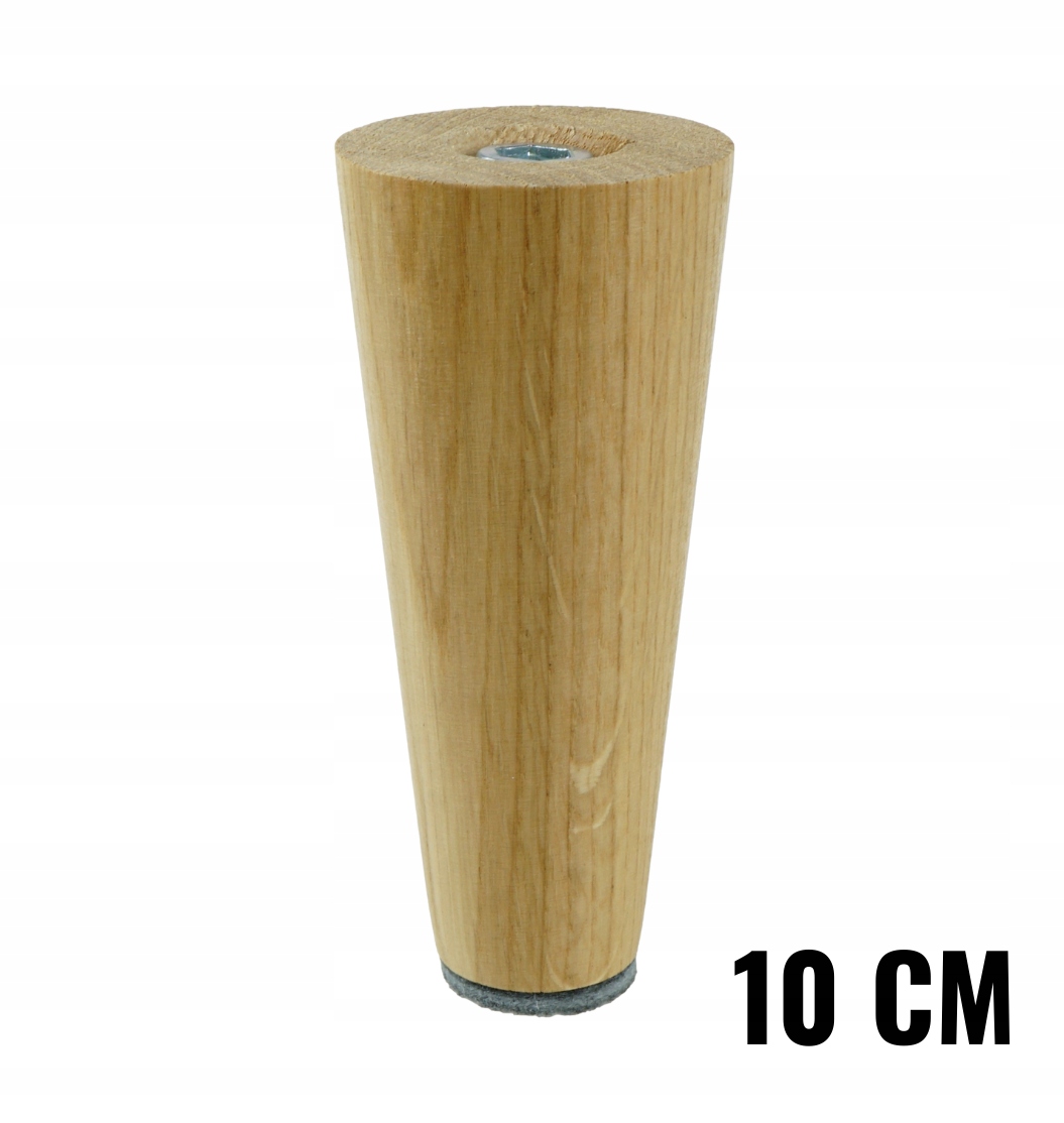 

1x Noga nóżki dębowe 10 cm dąb nóżka prosta lakier