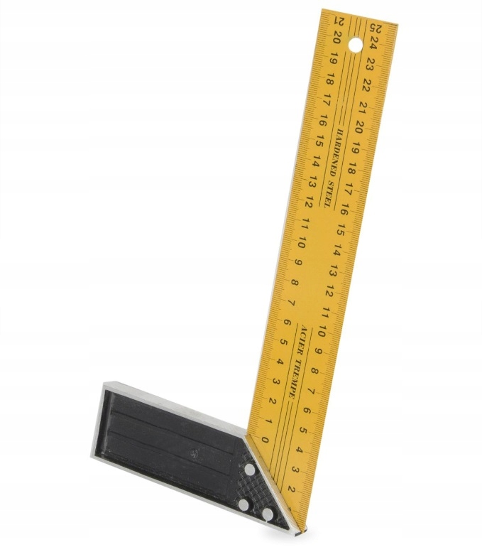 

Kątownik stolarski 300 mm żółto-czarny