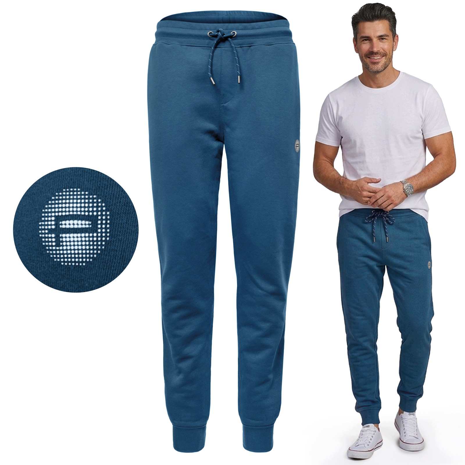 Tepláky Pánské Dlouhé Sportovní Zateplené Modré 3XL Pako Jeans