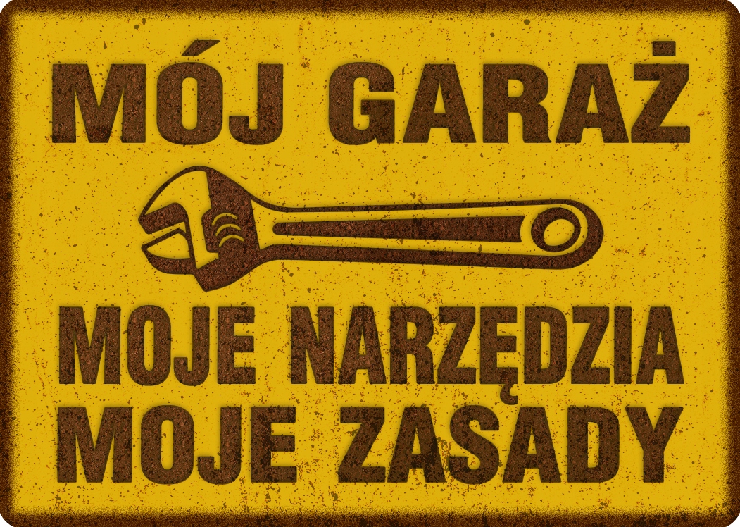 

Tabliczka dekoracyjna Bertoni Mój Garaż