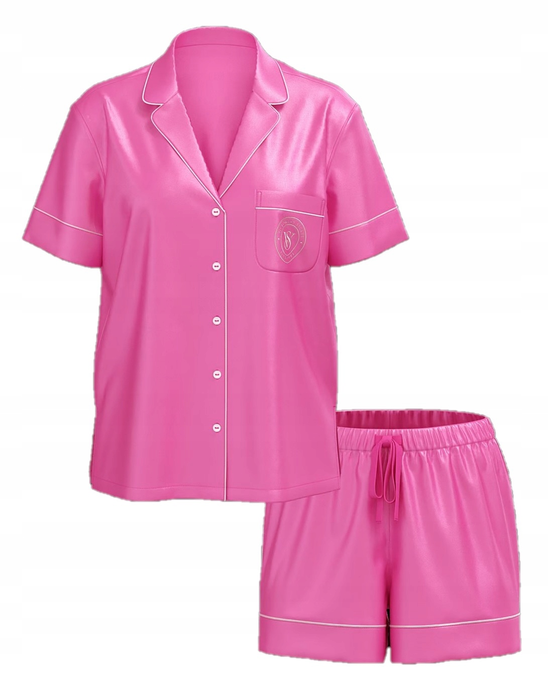 Krátké saténové pyžamo Victoria's Secret růžové S (M)