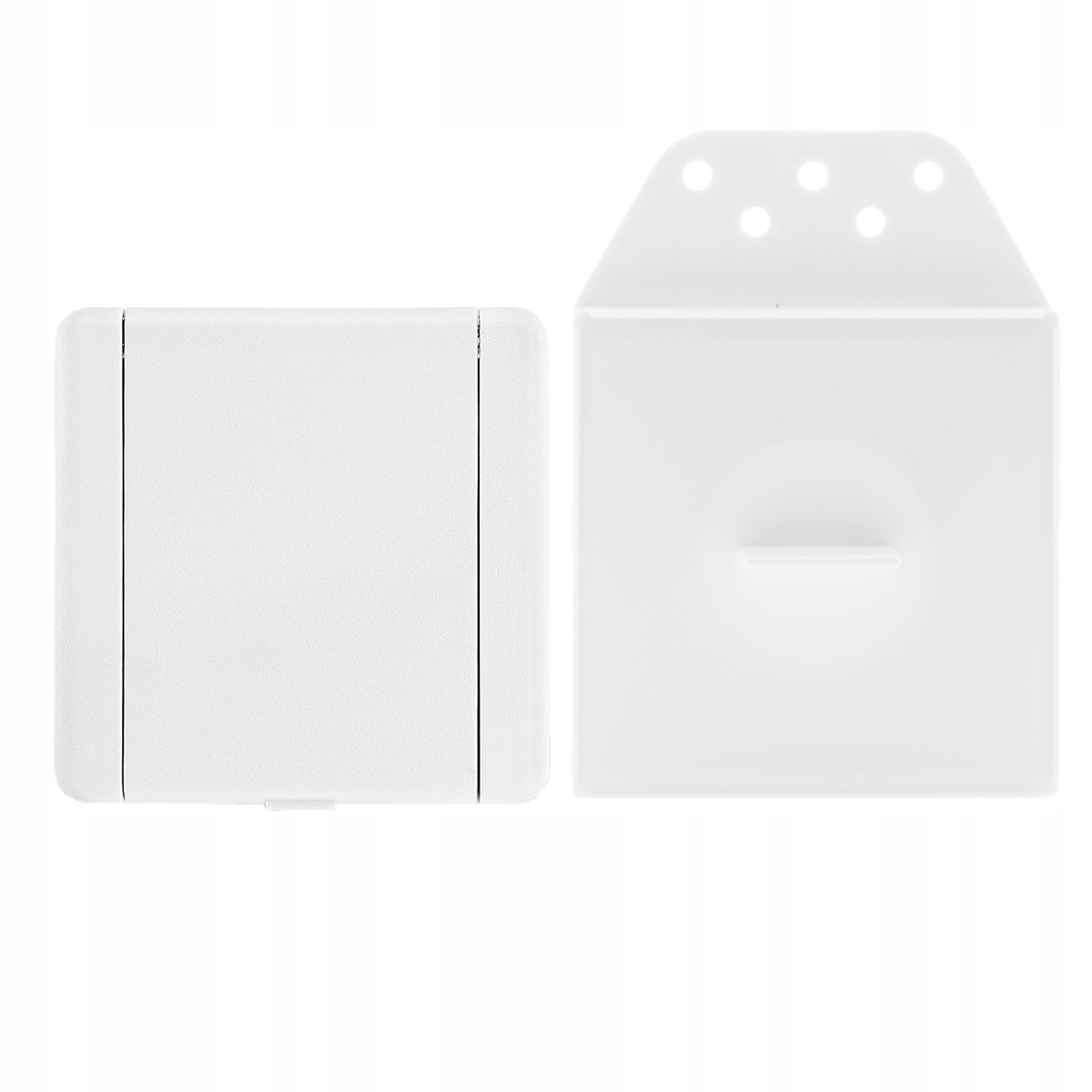 Gniazdo ścienne z płytka montażową białe 9 x 9 cm