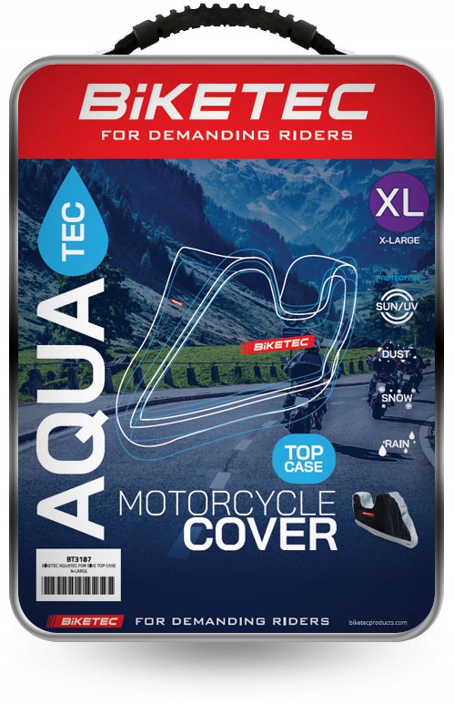 POKROWIEC MOTOCYKLOWY Z KUFREM XL BIKETEC AQUATEC