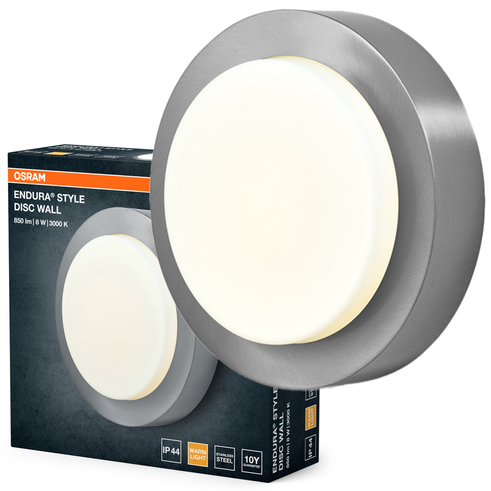 Zahradní nástěnné svítidlo Led Venkovní lampa 8W 370lm 3000K IP44 Endura Osram