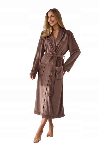 Dámský župan L&L 2510 Chocco vel .XXL/46-48 čokoláda