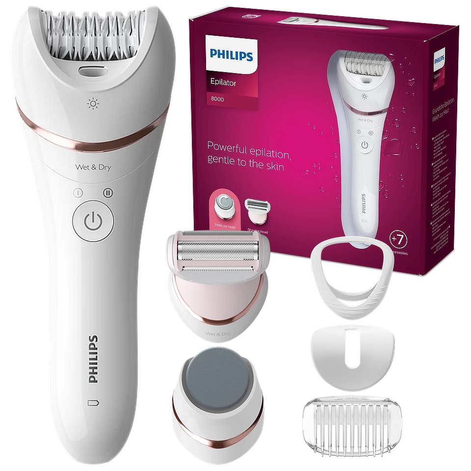 Depilátor Philips Series 8000 BRE730/10 Hladká pokožka pro každý den