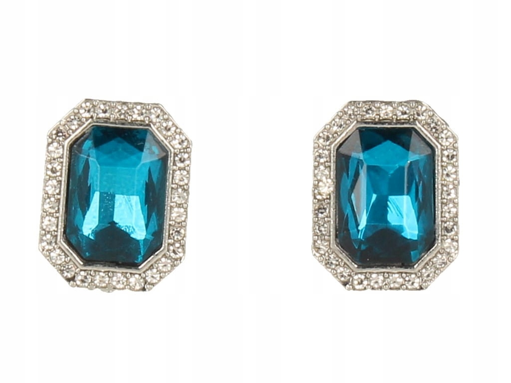 Klipsy do uszu srebrne z turkusem Płeć kobieta