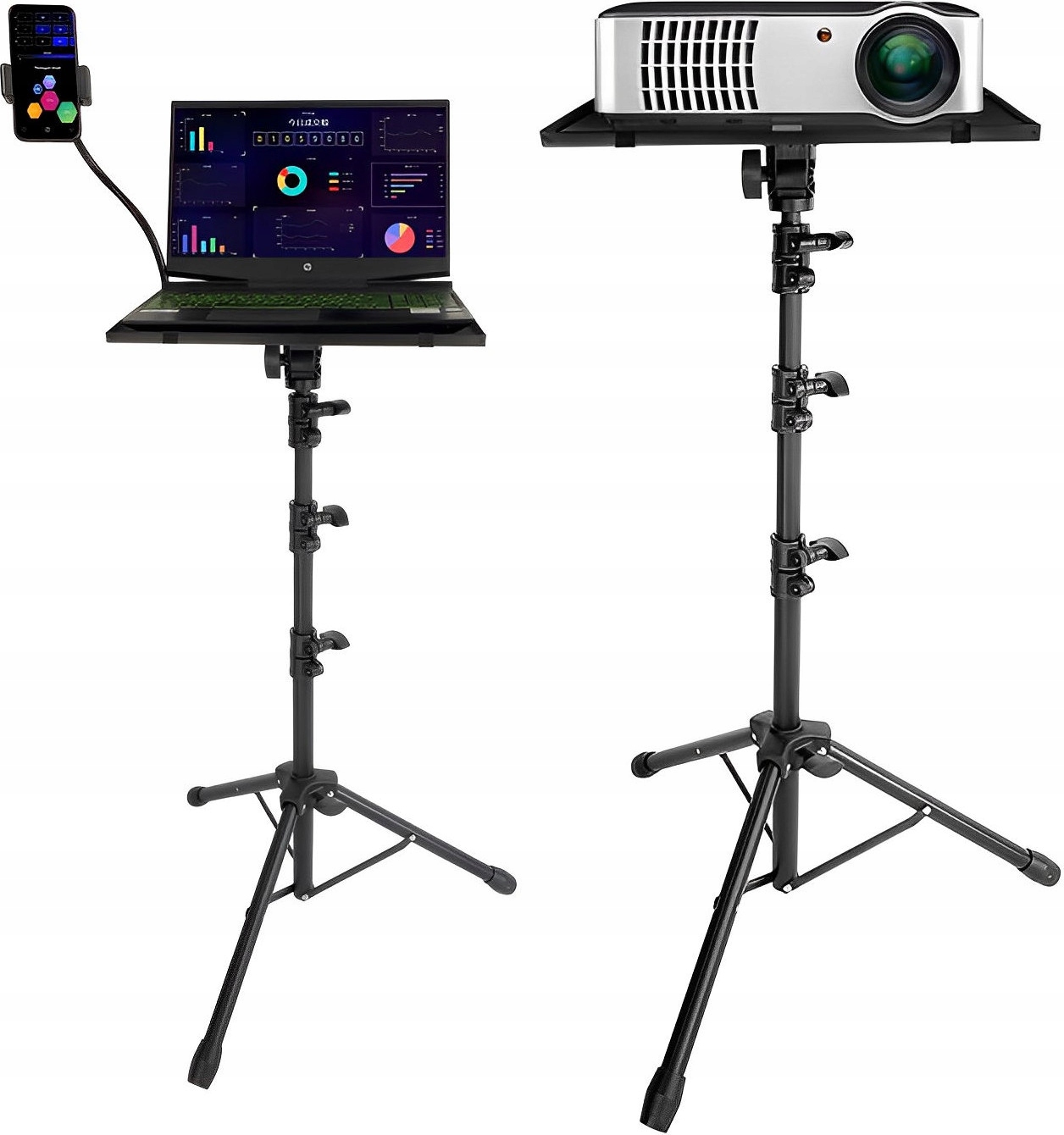 STOJAK DO RZUTNIKA STATYW DO PROJEKTORA LAPTOPA WYSOKOŚĆ od 57 do 160 cm Kod producenta PL1