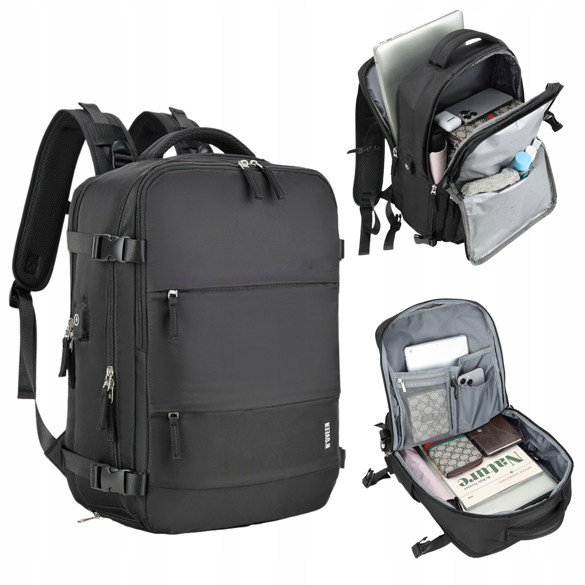 Plecak kabinowy podręczny Noveen CTB400 szary 40x20x25 cm od producenta