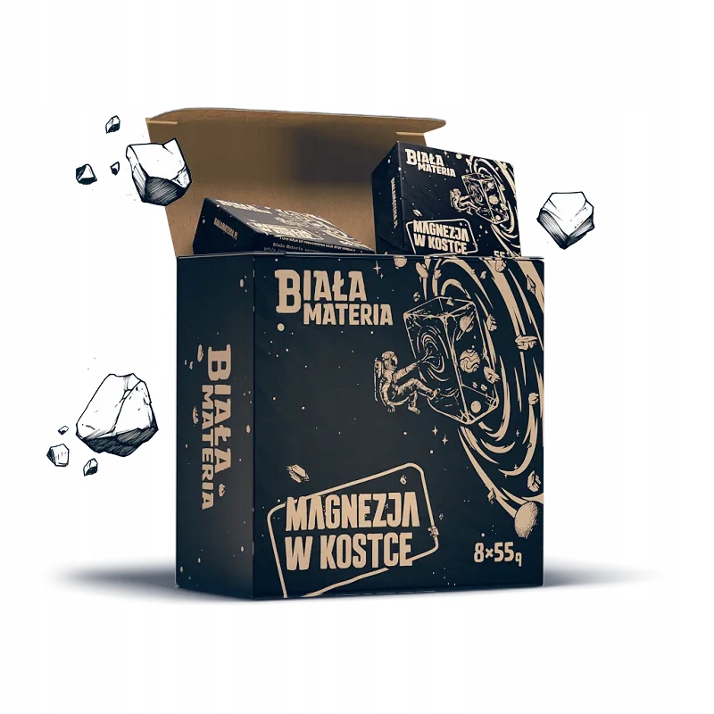 8 x Magnezja w kostce 55g Biała Materia