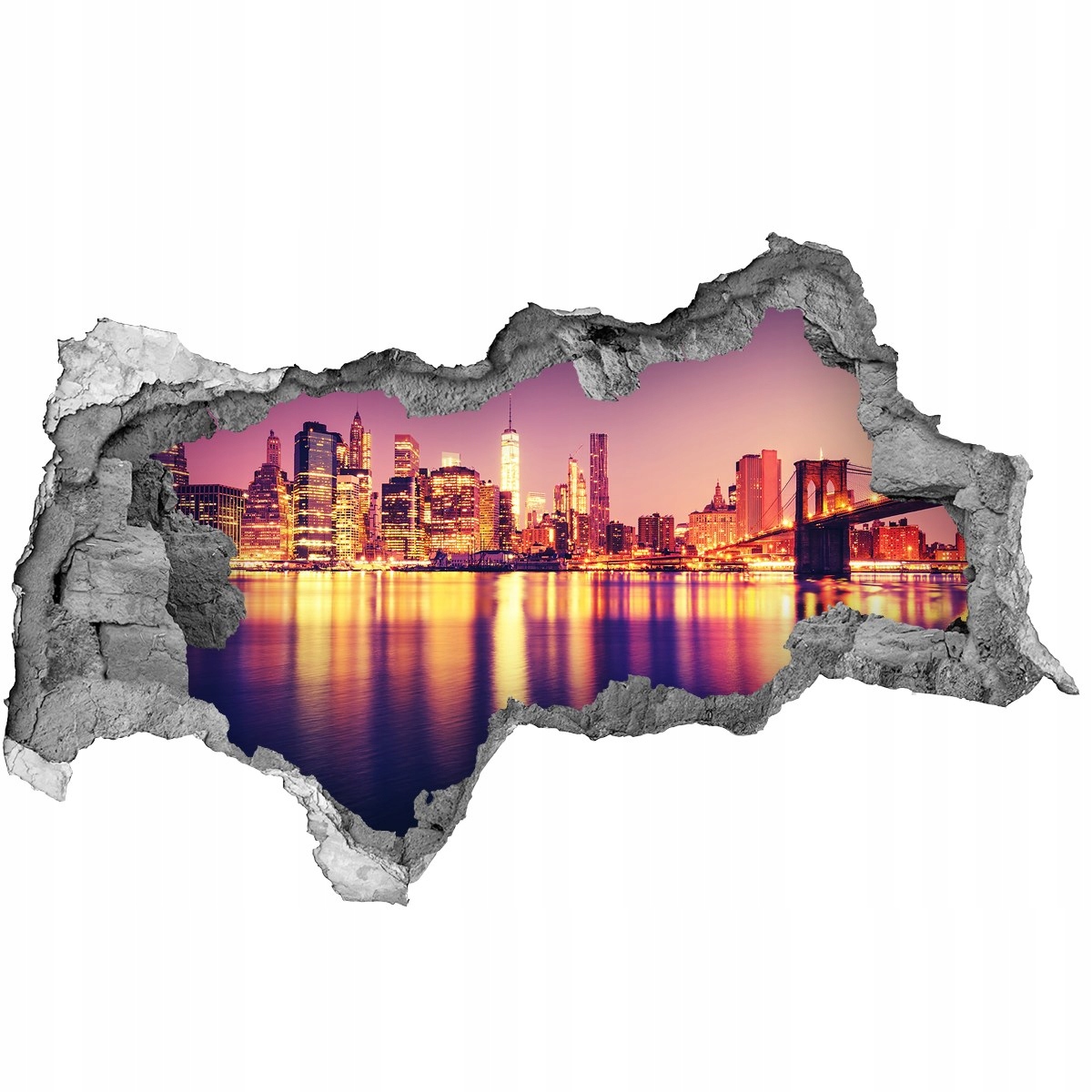 

Fototapeta dziura na ścianę 3d Manhattan Nowy Jork