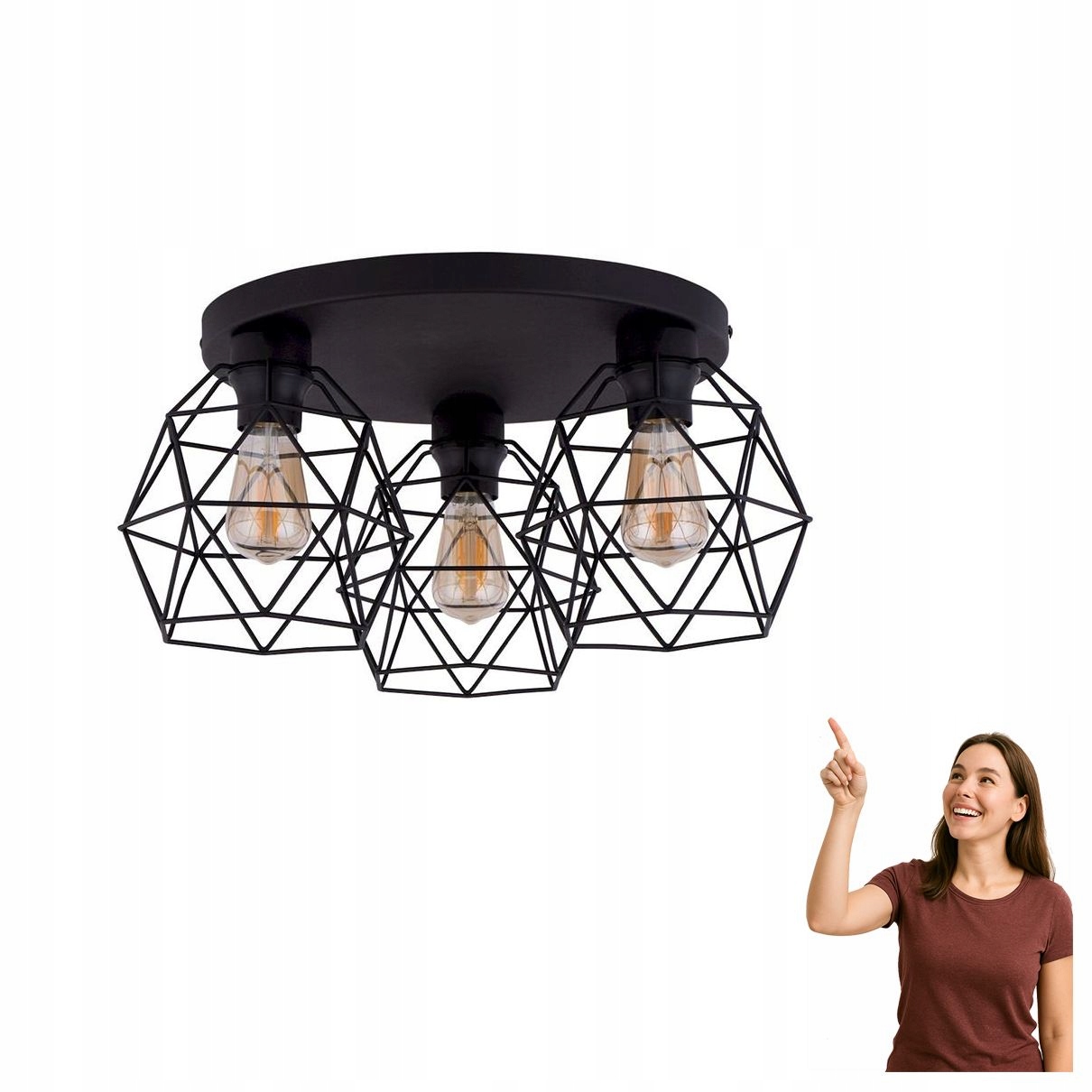 Stropná lampa Galaxy Black 3189 Tk Lighting