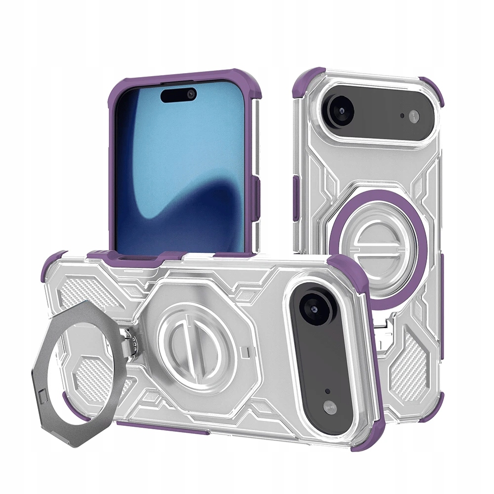 Techsuit Carbon Shield Pro Etui na iPhone 17 Air fioletowe przezroczyste