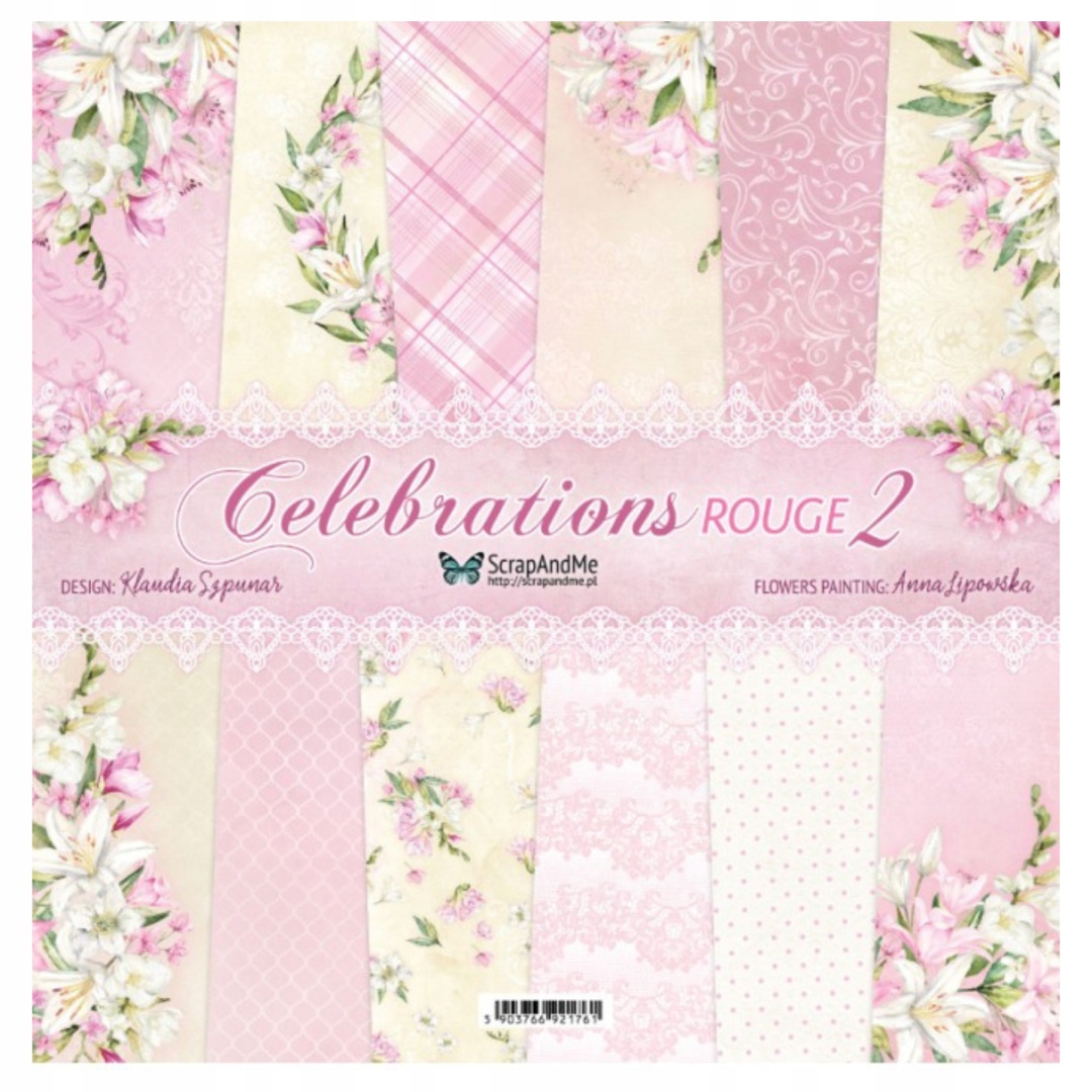 Zestaw papierów Scrapbooking Celebration Rouge 2