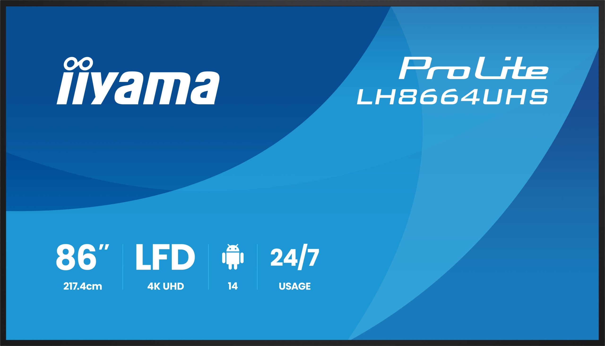 86" iiyama LH8664UHS-B3AG: Ips, 4K, Andr 14,24/7