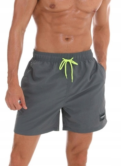 KĄPIELÓWKI MĘSKIE SZORTY SPODENKI SZARE SIWE - 3XL