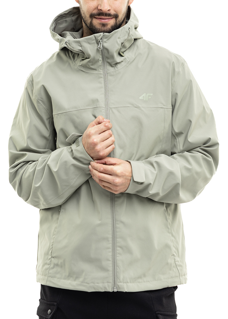 Pánská bunda 4F Softshellová přechodová s kapucí Sportovní větrovka vel. S