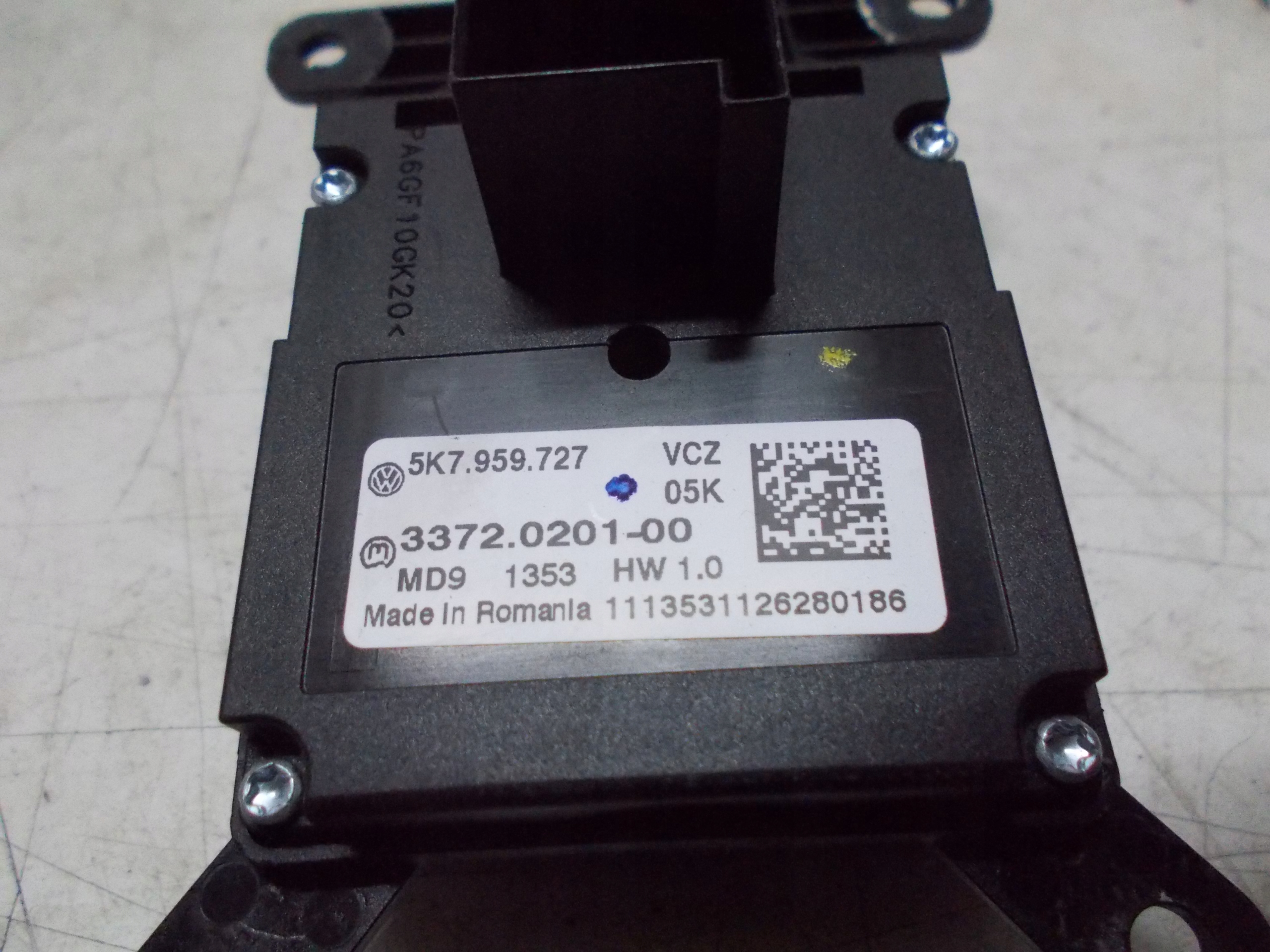 VW GOLF VI CABRIO 1.4 TSI 11R opening control switch roofs 5K7959727