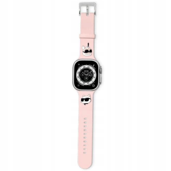 Originální řemínek Karl Lagerfeld strap pro Apple Watch 42/44/45/49 mm růžový